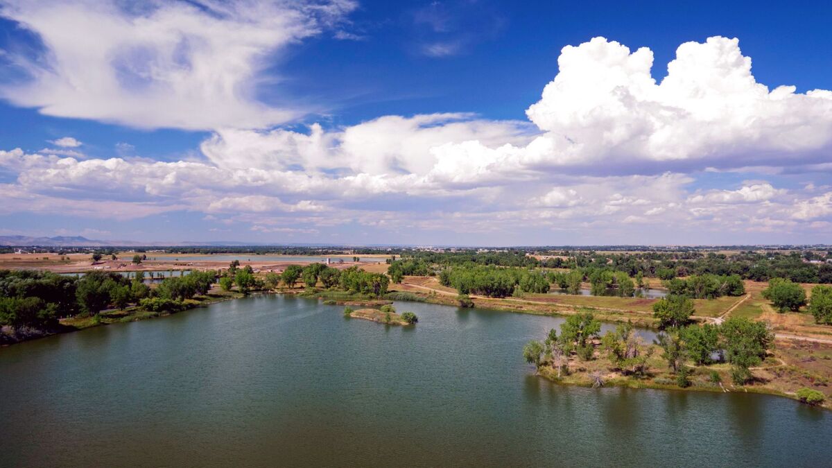 Northern Colorado reservoir and open landscape near Fort Collins